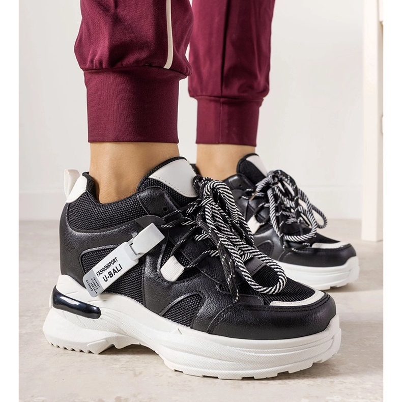 Crno -bijele tenisice s dvostrukim vezanjem One Chance bijela 1