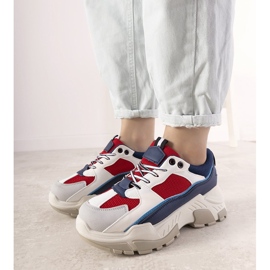 Tamnoplave tenisice na visokom Omerta potplatu bijela tamnoplava 1