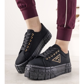 Crne tenisice na debelom potplatu od Giselle crno 1