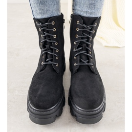 Crne čizme na visokom potplatu Rudes crno 1