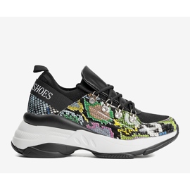 Crne tenisice na visokom potplatu Lissa crna 1