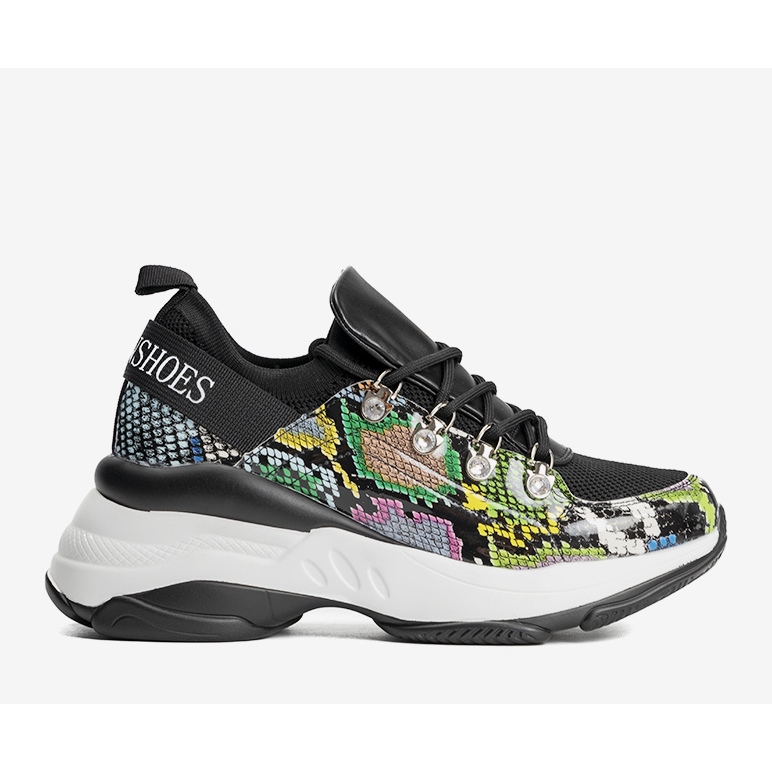 Crne tenisice na visokom potplatu Lissa crno 1