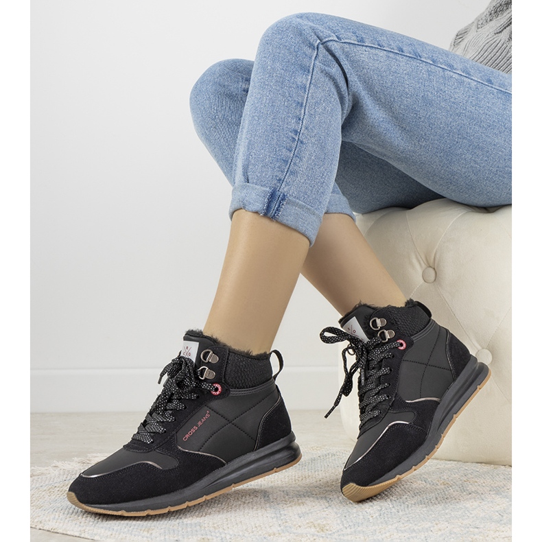 Ženske zimske tenisice Black Cross Jeans Serna crno 1