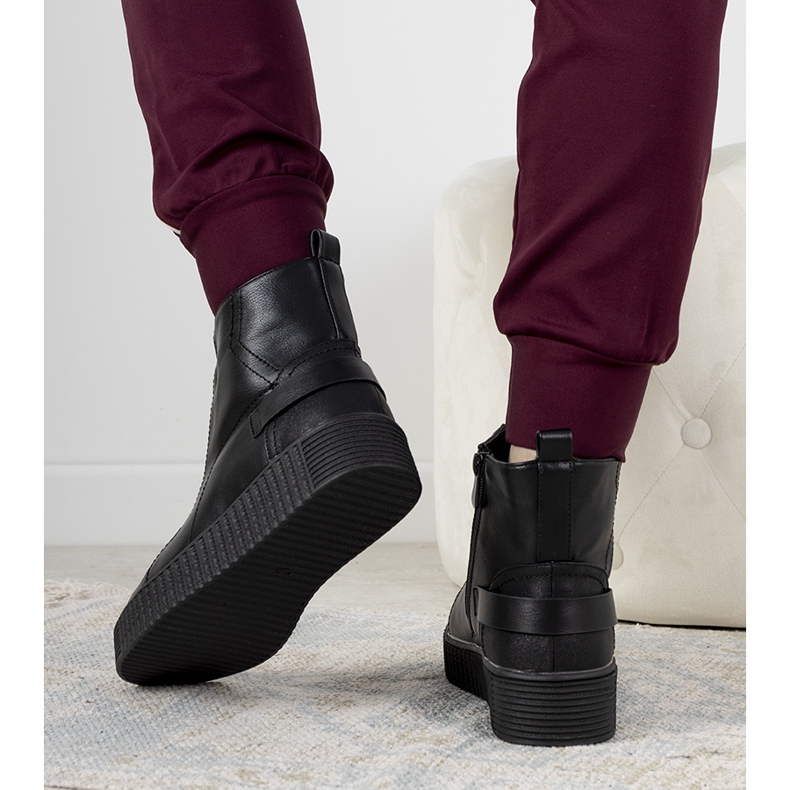 Crne čizme na platformi Nazario crno 1