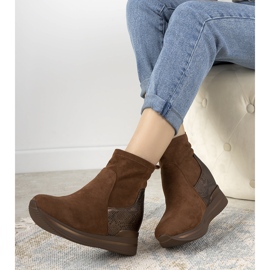 Smeđe tenisice s umetkom od zmijske kože Garibay smeđa 1