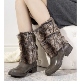 Bež čizme za kišu s krznom Corrales 1