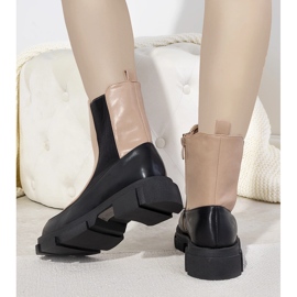 Crne i ružičaste čizme na debelom Lynne potplatu bež crna ružičasta 1