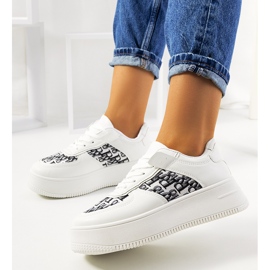 Bijele tenisice na platformi Worden bijela 1