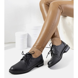 Crne Ortensia otvorene oksfordske cipele crna 1