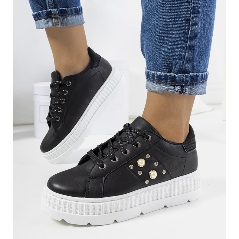 Crne tenisice na platformi Ileana crno 1