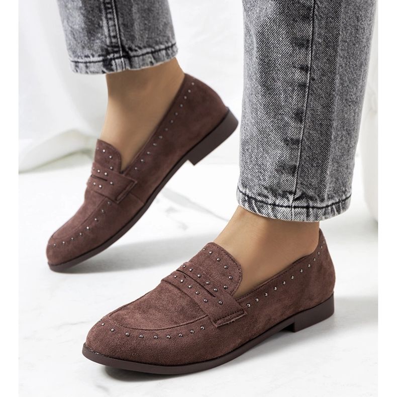 Smeđe kožne cipele s Ishana čepovima smeđa 1