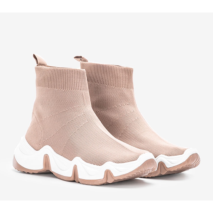 Terica smeđe visoke tenisice bež 1