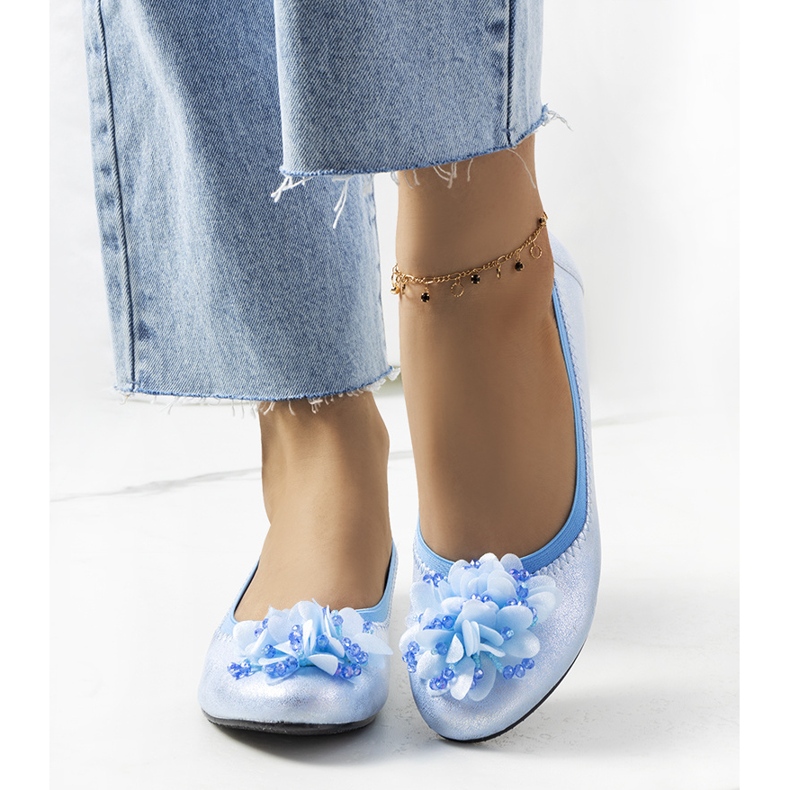 Plave metalik duff balerinke plava 1