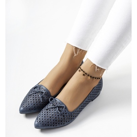 Gayle tamnoplave ažurne balerine plava 1