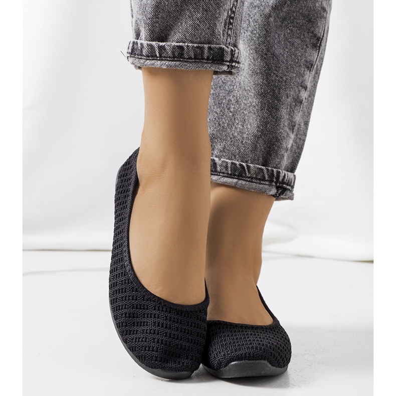 Black Holmen ažurne balerine crna 1