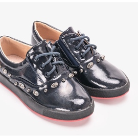 Fatna tamnoplave lakirane balerinke za djecu plava 1