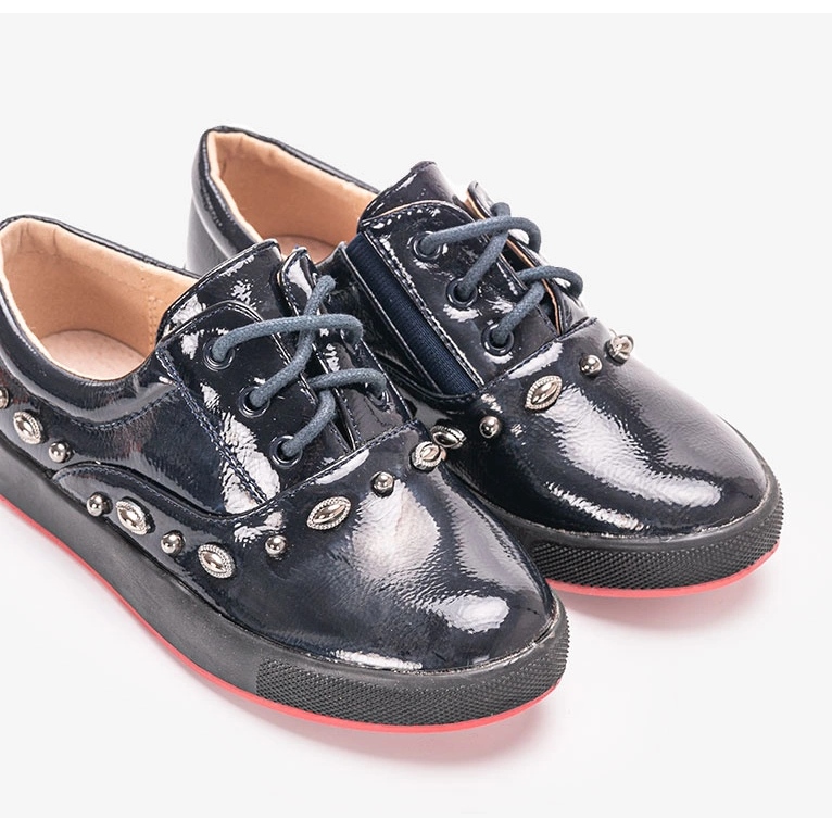 Fatna tamnoplave lakirane balerinke za djecu plava 1