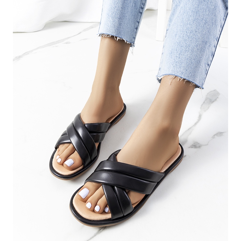 Crne ženske papuče Thines crna 1