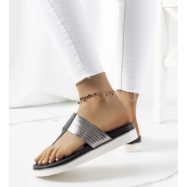 Crne metalik Murilo papuče crna 1