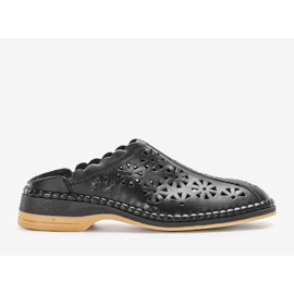 Crne ažurne papuče iz Fernandesa crno 1