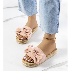 Ružičaste papuče s Madelen mašnom ružičasta 1