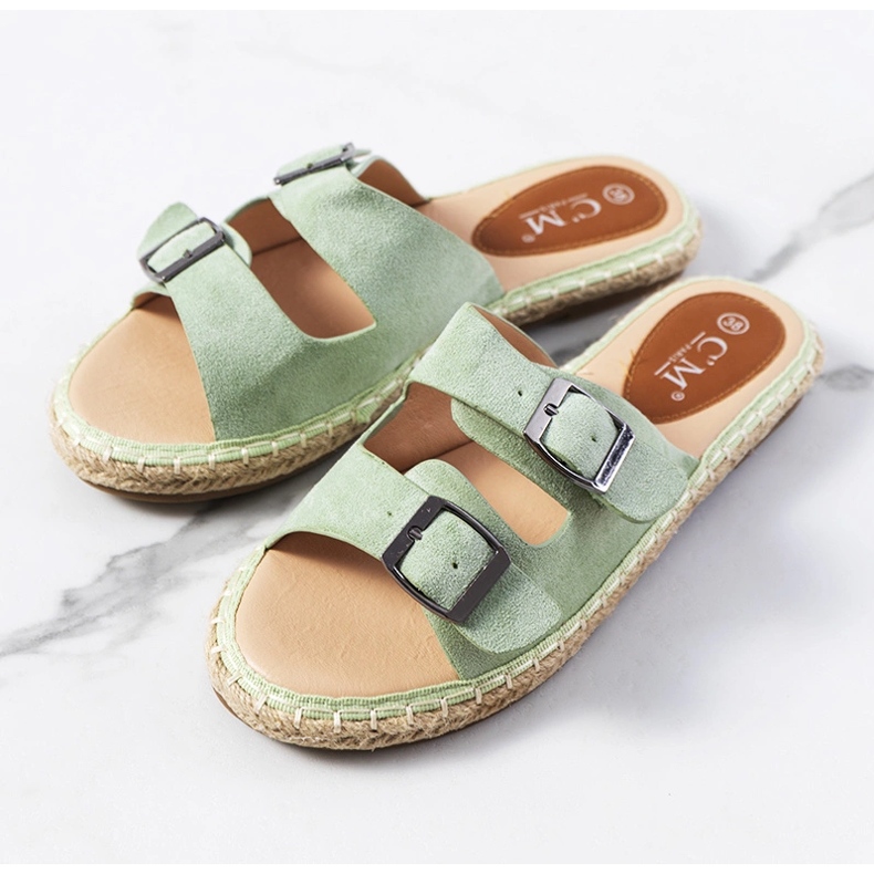 Zelene ženske papuče Finnan zelena 1