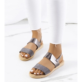 Laval ženske srebrne sandale srebro 1