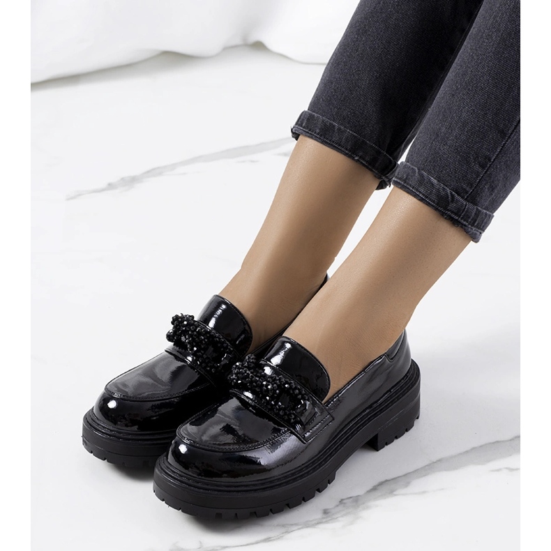 Crne lakirane mokasine iz Ordella crna 1