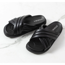 Crne papuče na platformi Daintree crna 1