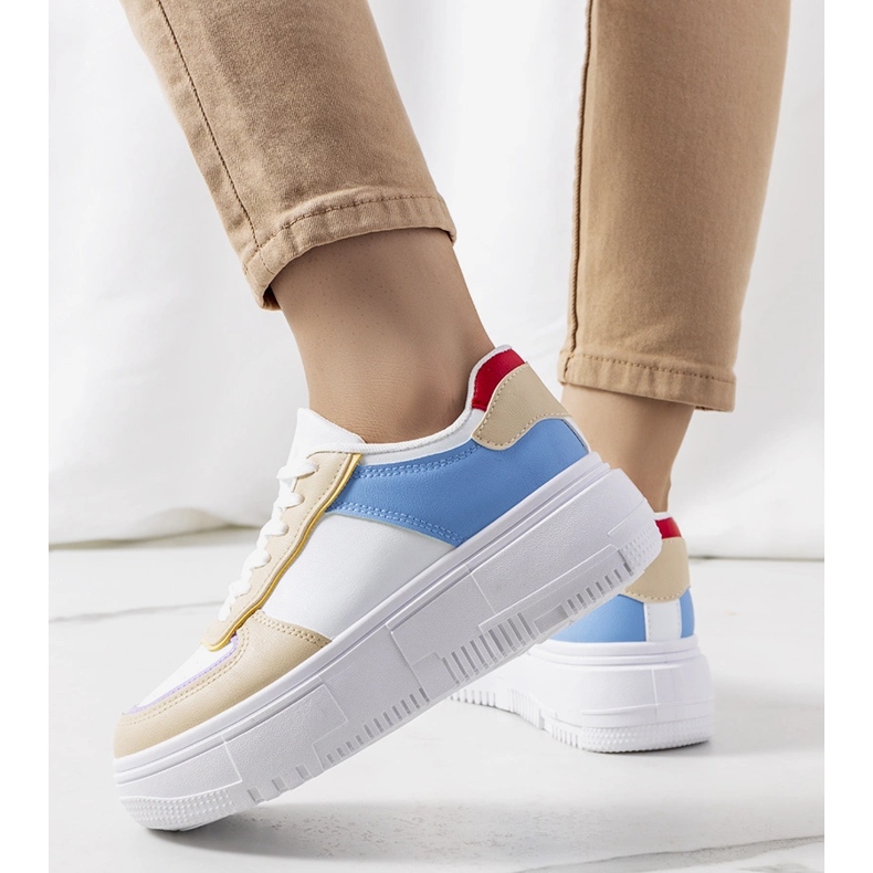 Mandib ženske bijele tenisice bež 1