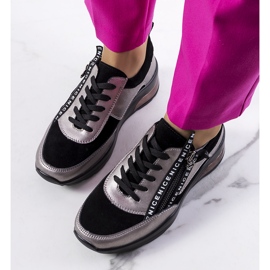 Crne kožne Belita tenisice crna siva 1