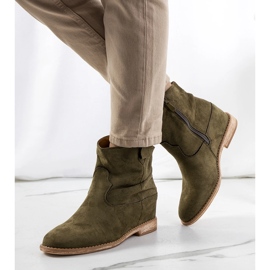 Zelene čizme na indoor Hunjet klin petu zelena 1