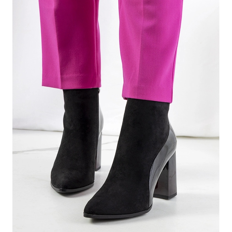 Crne čizme na Leonar stupu crna 1