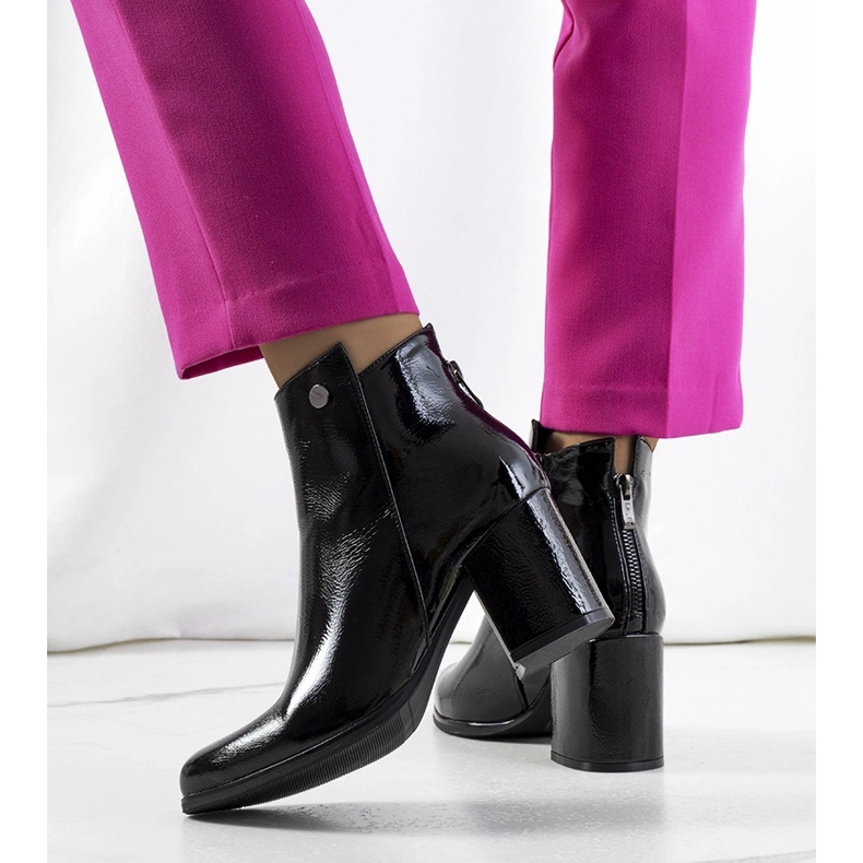 Crne lakirane Goldcrest čizme crna 1