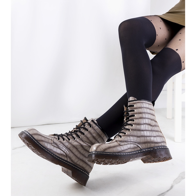 Sive ženske čizme marke Norte siva 2