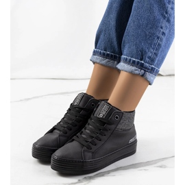 Tople tenisice na wedge Big Star II274147 crno 1