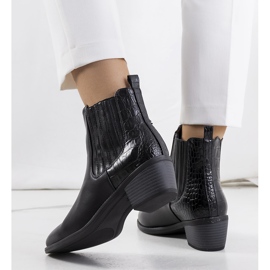 Crne Furtado cipele s visokim petama crna 1