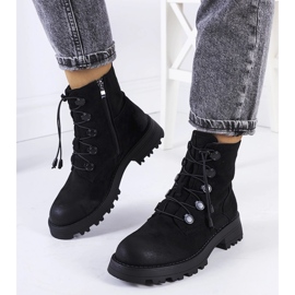 Crne čizme Cesterfield od eko antilop kože crno 1