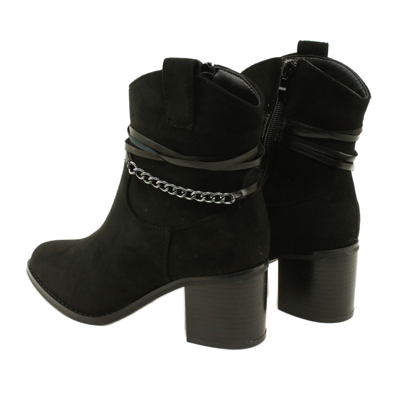 M.Daszyński Ženske sukne čizme izolirane crnim lancem crno 4