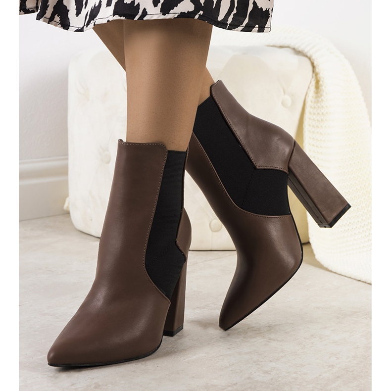 Smeđe Chelsea čizme na stupu Hamilta smeđa 1