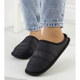 Big Star Crne ženske izolirane papuče KK274602 crna 2