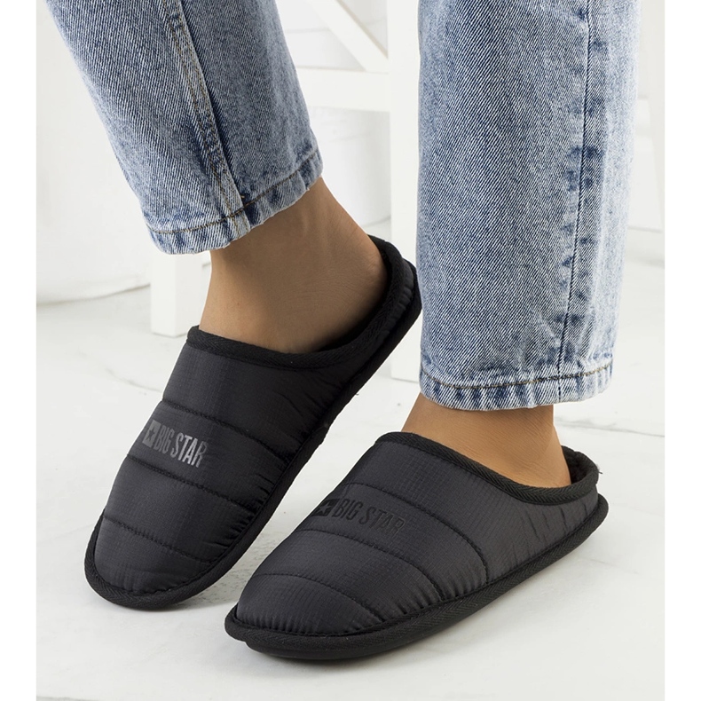 Big Star Crne ženske izolirane papuče KK274602 crno 1