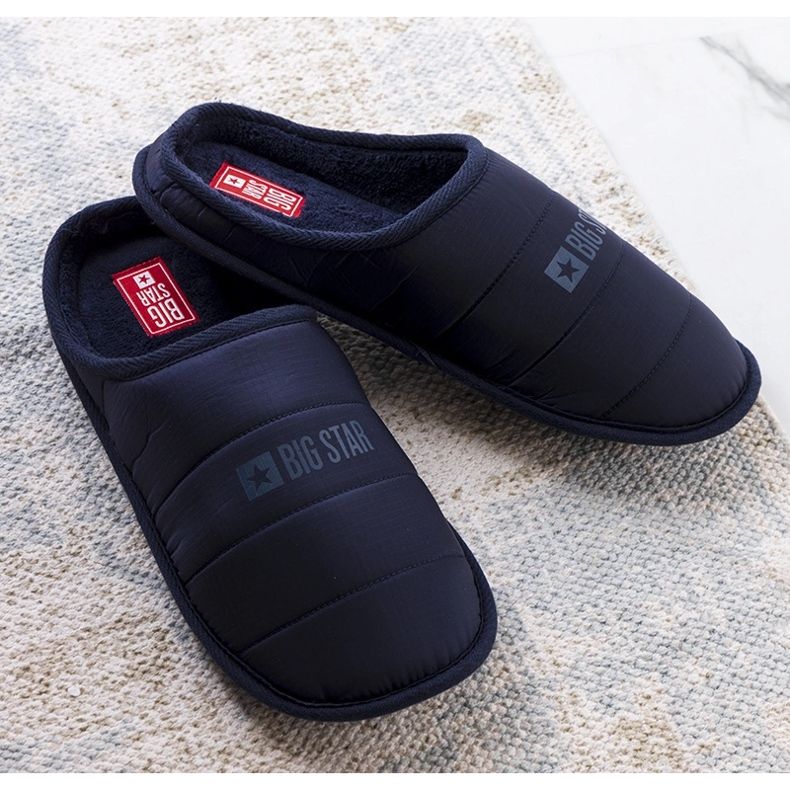 Big Star Mornarskoplave muške izolirane papuče KK174360 plava 1