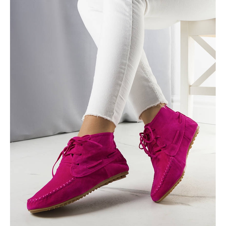 BM Ružičaste Lalo čizme od eko brušene kože ružičasta 1