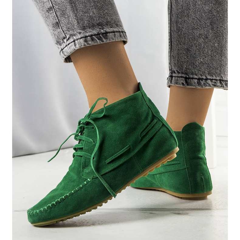 BM Zelene Lalo čizme od eko antilop kože zelena 1