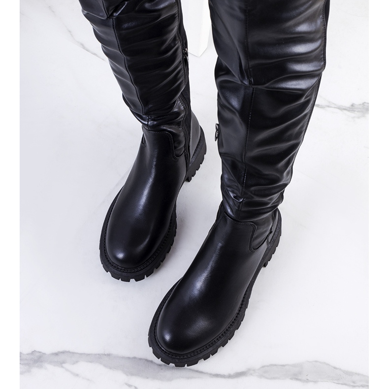 PA1 Crne čizme na platformi Khadim crno 1