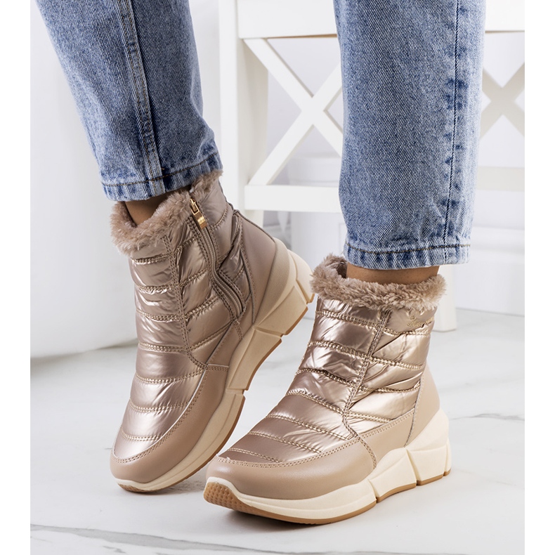 Lago zlatne čizme za snijeg bež zlatna 1