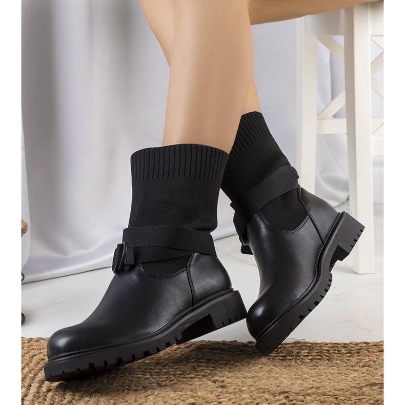 Crne čizme s fleksibilnim Ricky gornjištem crna 1