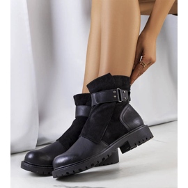 Crne čizme s remenom iz Kevina crna 1