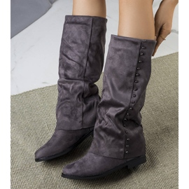 Balbin sive čizme na klin siva 1